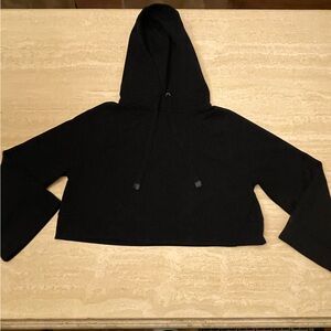 Athleta Steady State Cropped Sweatshirt Black Size XXS